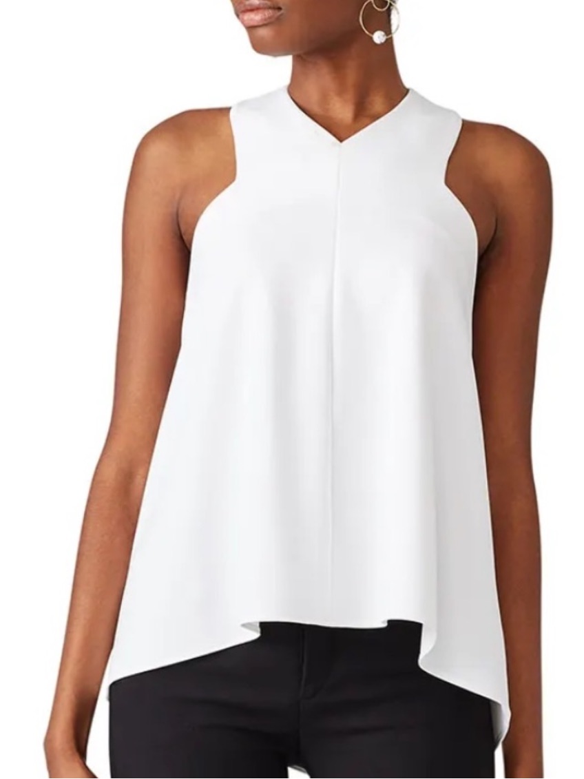 Tibi Structured Crepe Sleeveless Top